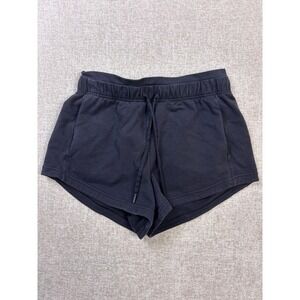 Lululemon Inner Glow Short 3 Terry Black High Rise Lounge Shorts Size 6 W7BDRS